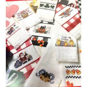 Holiday Towels Cross-Stitch Pattern Book By Good Natured Designs